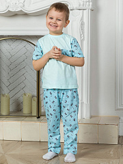 Пижама с зебрами - Размер 116 - Цвет голубой - Картинка #1