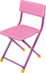 СТУ3 Детский складной моющийся мягкий стул 
(СТУ3/1, сердечки) - Цвет розовый - Картинка #1